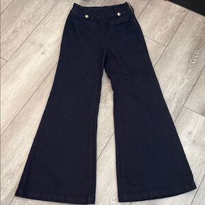 Women's  Flared Jeans new size small dark blue or a 2